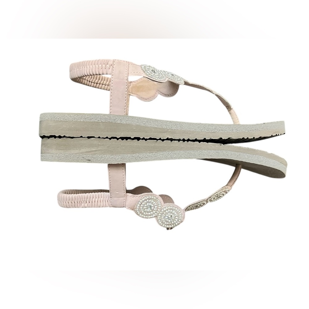 Skechers Womens Mediation Stars Sparkle Light Pink Sandals Size 9 - Picture 4 of 6